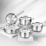 سرویس قابلمه کرکماز مدل Alfa A1660 استیل ۹ پارچه