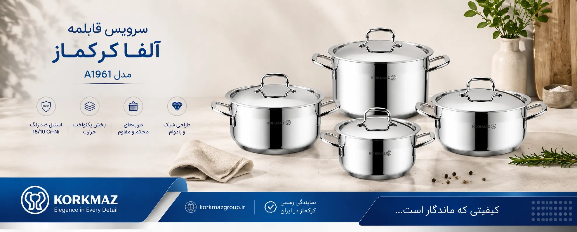 سرویس قابلمه آلفا کرکماز مدل A1961
